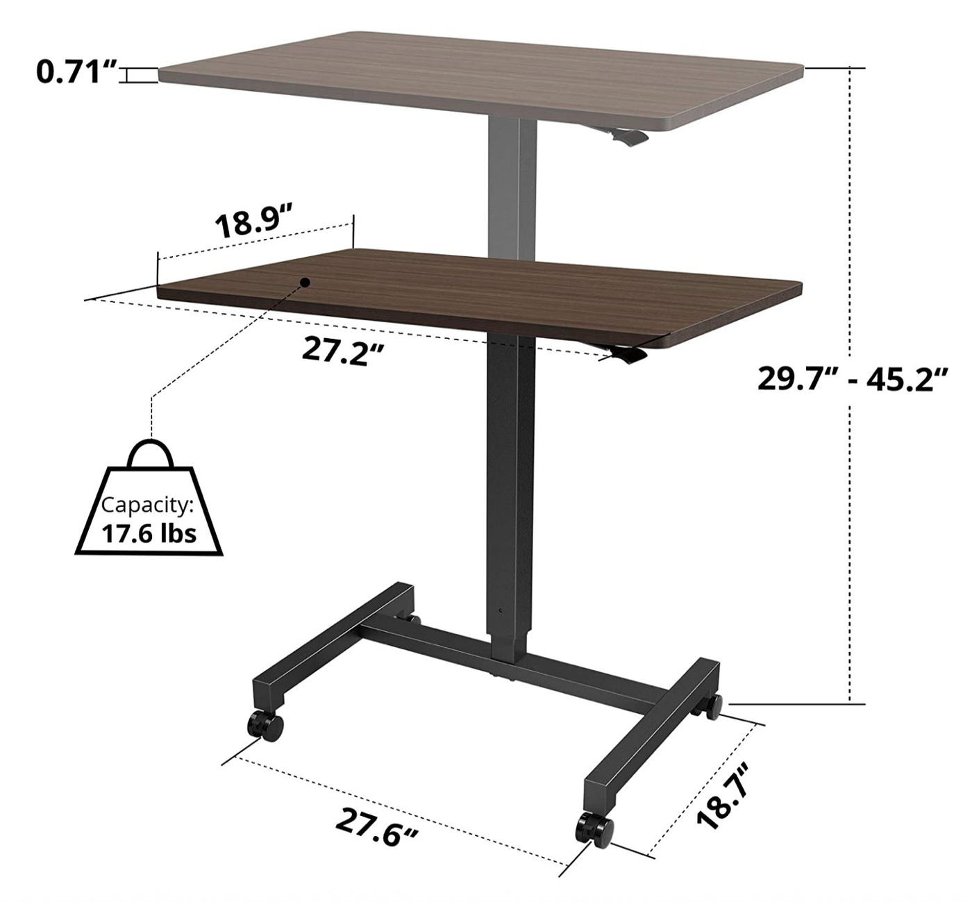 The FitDesk® Adjustable Mobile Desk